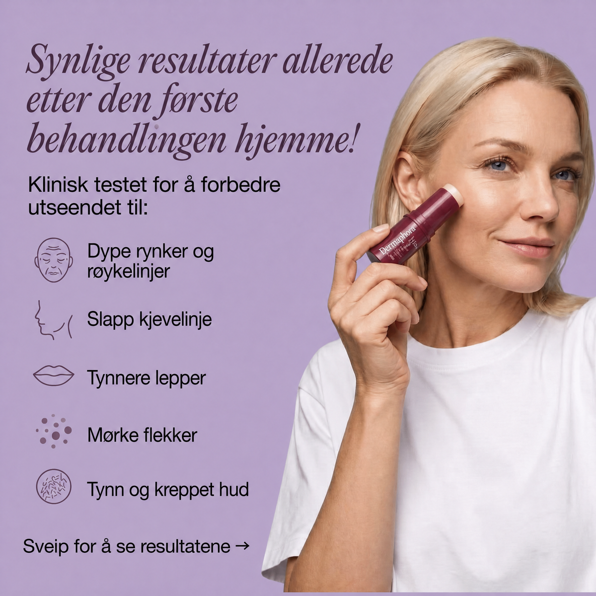 Anti-Age Stick med Kalsium & Kollagen
